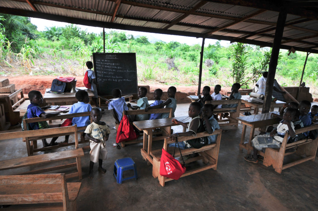 Outdoor African Elementary School Classroom